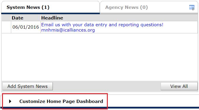 ADDING COUNTS REPORTS TO YOUR HOME PAGE 1.