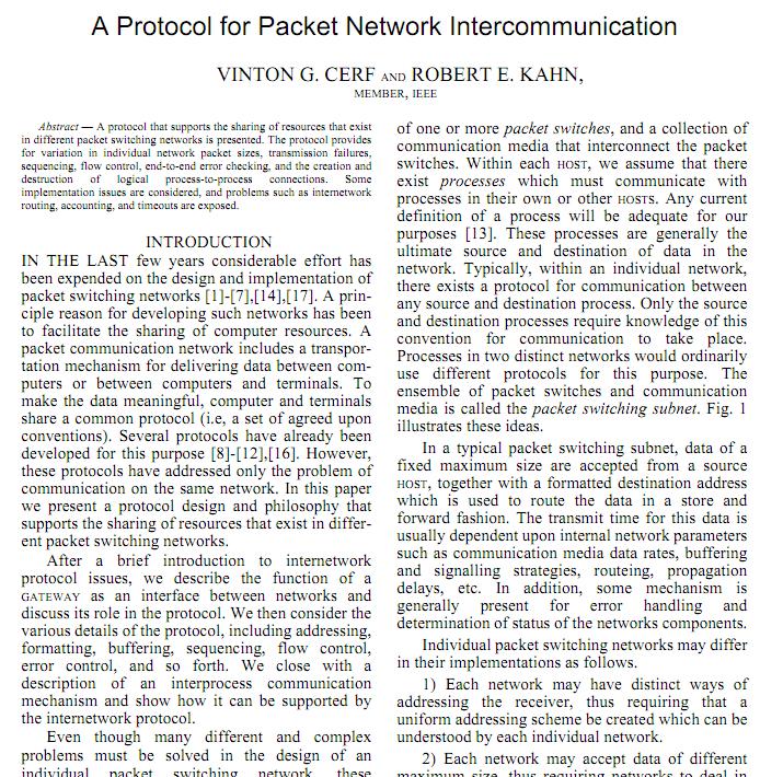 The Internet: Virtualizing Local Networks The entire Internet is based on the idea of abstraction! Abstracting different networks... 1974: multiple unconnected networks ARPAnet (MIT & US Dept.