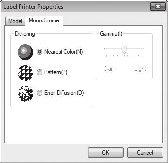 Configuring Monochrome Settings This setting specifies how a color image is converted to monochrome for printing. You can also adjust the density of the image.