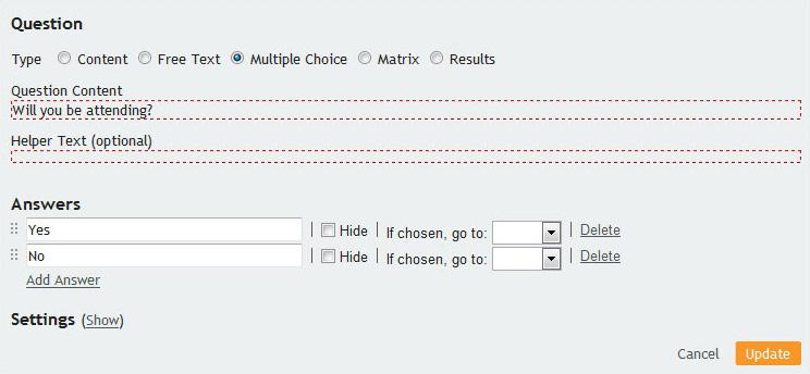 ) to Click and drag the outside borders of questions to change how they will appear on the page (e.g. make the box narrower to fit two questions side by side, or wider to fit one question per row).
