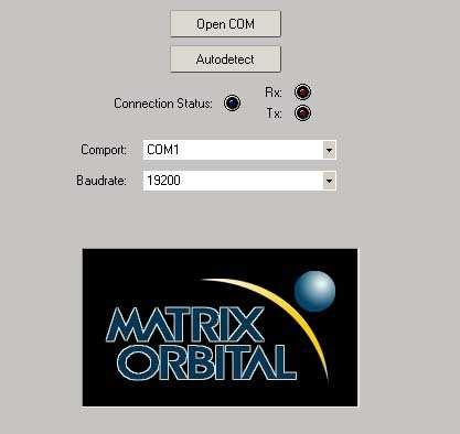 1.5 Installing the Software 1.5.1 uproject uproject was designed by Matrix Orbital to provide a simple and easy to use interface that will allow you to test all of the features of our alpha numeric displays.