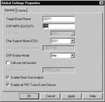You can also set global properties. Under the System icon in the Configuration window, highlight Global Settings.