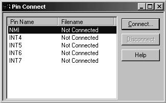 Pin Connect 4.12 Pin Connect The Pin Connect tool enables you to specify the interval at which selected external interrupts occur.
