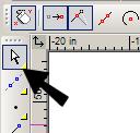 TurboCAD Pro Getting Started Guide 12. Now move to either the top or right edge, near the corner, and press V. This snaps to the endpoint of the line. 4.
