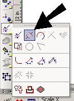 NOTE: All tools on this toolbar can be found in the Modify menu. 2. Click the rectangle to select it. All four lines are contained in the selection box. 6.