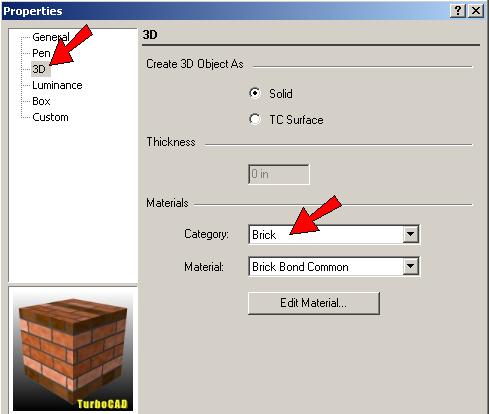 TurboCAD Pro Getting Started Guide Materials can be assigned in an object s Properties, or in the Selection Info palette.