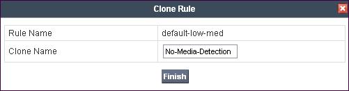 Enter a descriptive name for the new rule and click Finish.