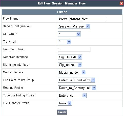 The following screen shows the Sever Flow for Session Manager: 8.