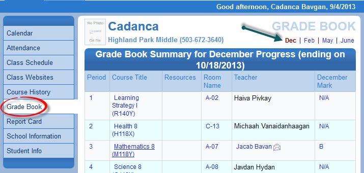 What s the difference between Grade Book and Report Card screens?