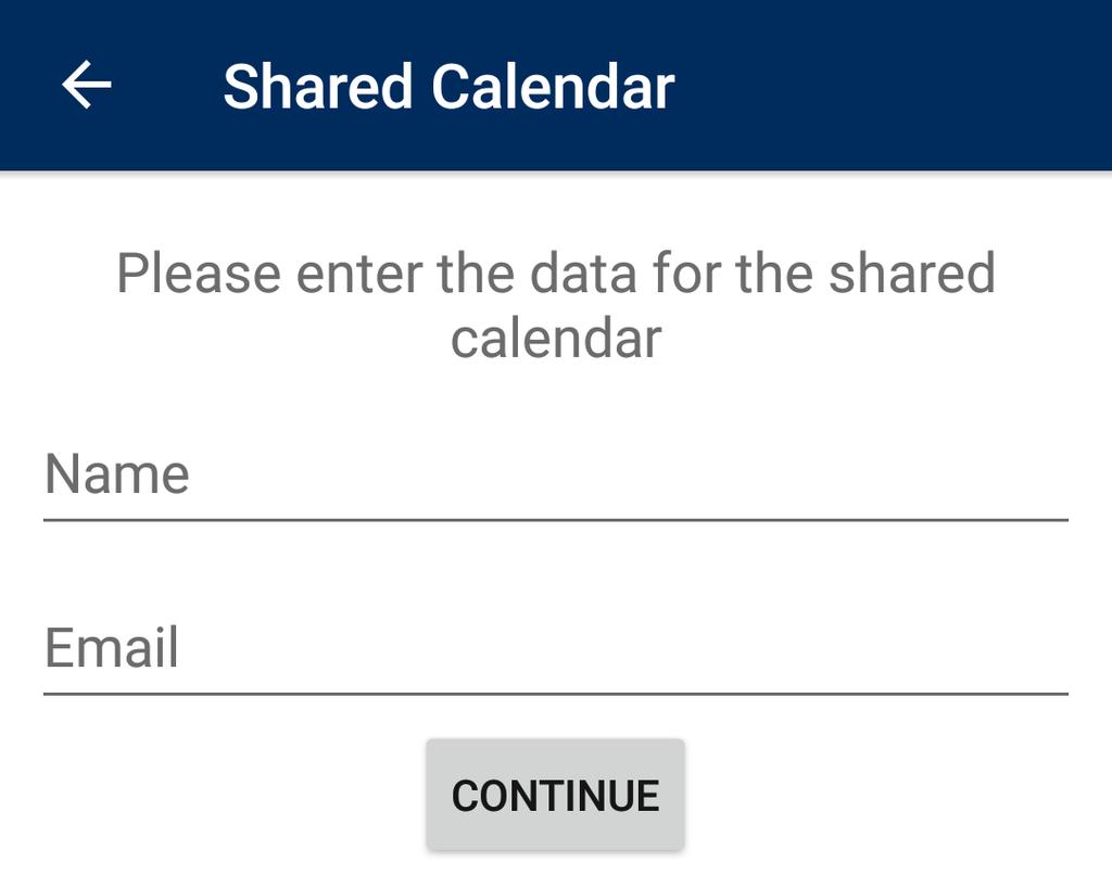 In the name field enter any name you want to give the shared calendar in MED. Enter the email address of the person granting you access to his calendar.