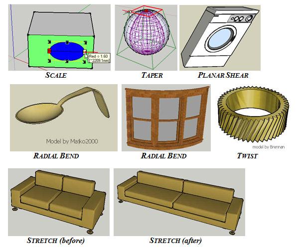FREDOSCALE - Plugin for Sketchup Free Scaling and Other Transformations VERSION 2.5 01 SEP 13 1. Overview FredoScale applies geometric transformations to a selection.