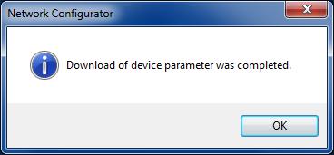 select Parameter - Download. 2 The dialog box on the right is displayed.
