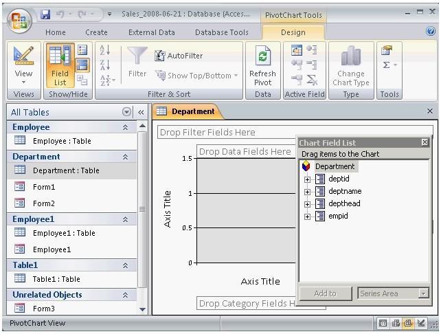 Answer: D is incorrect. The PivotChart view of a table can be used to display the data of a table in the desired format using a graph.