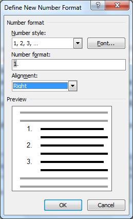 Creating a Numbered List Click at the beginning of the text to be numbered. In the Paragraph group, click on the Numbering button. Turning Off Numbering Click in the line of text that is numbered.