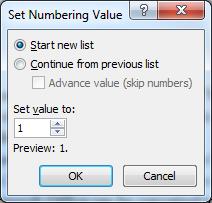 o In the Paragraph group, click on the Increase Indent button. Making a Sub-Item a Regular Number Click at the beginning of the text.