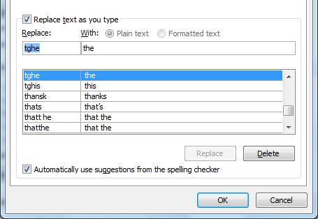 Removing an Entry from AutoCorrect Symbols An entry may need to be removed from the Replace text as you type section. Click on the File tab and then click on Options. Click on Proofing.