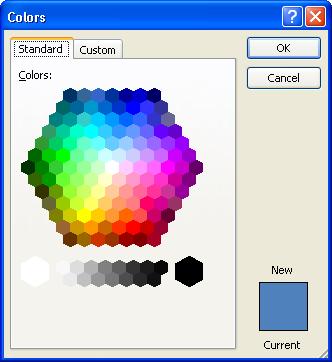 3. Select the color to change the font color. The Colors dialog box 1. Select the text you want to change. 2. Select the arrow next to the Font Color tool on the Ribbon to display the gallery.