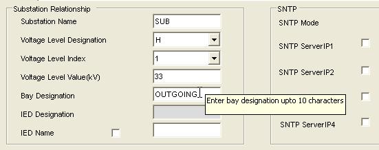 -18 Entering the voltage value A070235 * If the check box for IED Name is not checked, enter the Bay Designation up to 10 characters.