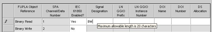 6.1.2.-35 Signal Designation column A070250 23.