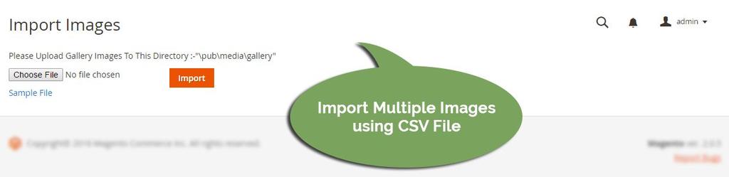 Image Import from CSV File Sample file is