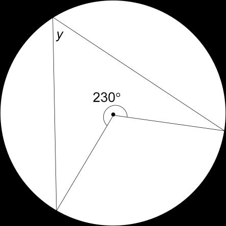(angles subtended from same arc) i = 5 (opposite angles)