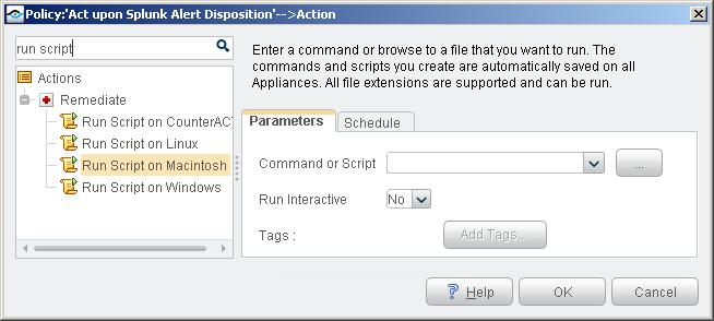Automatically delete files. Create customized scripts to perform any action that you want. To use these actions: 1. Specify a command or script to run on endpoints.