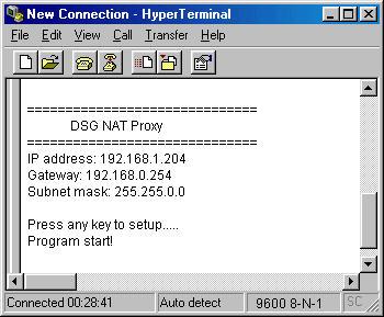 10 Chapter 1 Installing NAT Proxy Server NOTE: The RS-232 DB-9 connector
