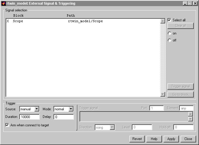 3 Basic Procedures The External Signal & Triggering dialog box will look similar to the figure shown below.