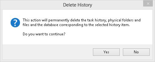 Select a history instance in bottom grid and click button in the Task History Actions pane to view the errors that may have occurred when running the task.
