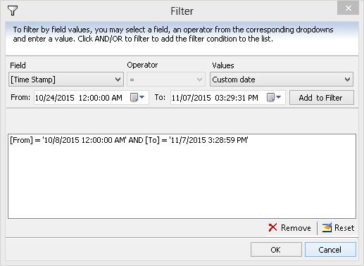 3.5.2 How to Use Filter? You can filter the report data based on a filter condition. The filter criteria can be specified based on columns in the report to match certain values of the data.