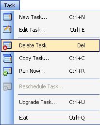 Chapter 3-DocKIT Features 3.5 Delete an existing task To delete a DocKIT import task: 1) Select a task from Task List pane.