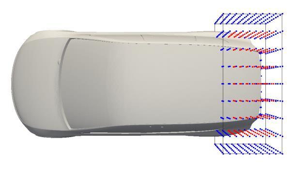 Figure 2: Morphing boxes used to parameterize the car surface.