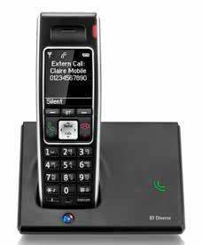 DECT TELEPHONES Diverse 7410 PLUS Cordless telephone with call waiting and caller ID* 200 name & number phonebook 8-line inverse LCD Caller display