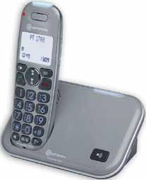 amplified Cordless Big Button Phone, minimal distortion and hands free speaker phone. HD sound (DSL) and Tone Control. Amplification to 30dB.