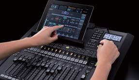 Use the ipad for intuitive control of effects and other graphical manipulation, while physically controlling the volume with the motorized faders.