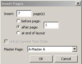 - Indicate the number of columns that you would like. - Click OK. - This will create a one page document.