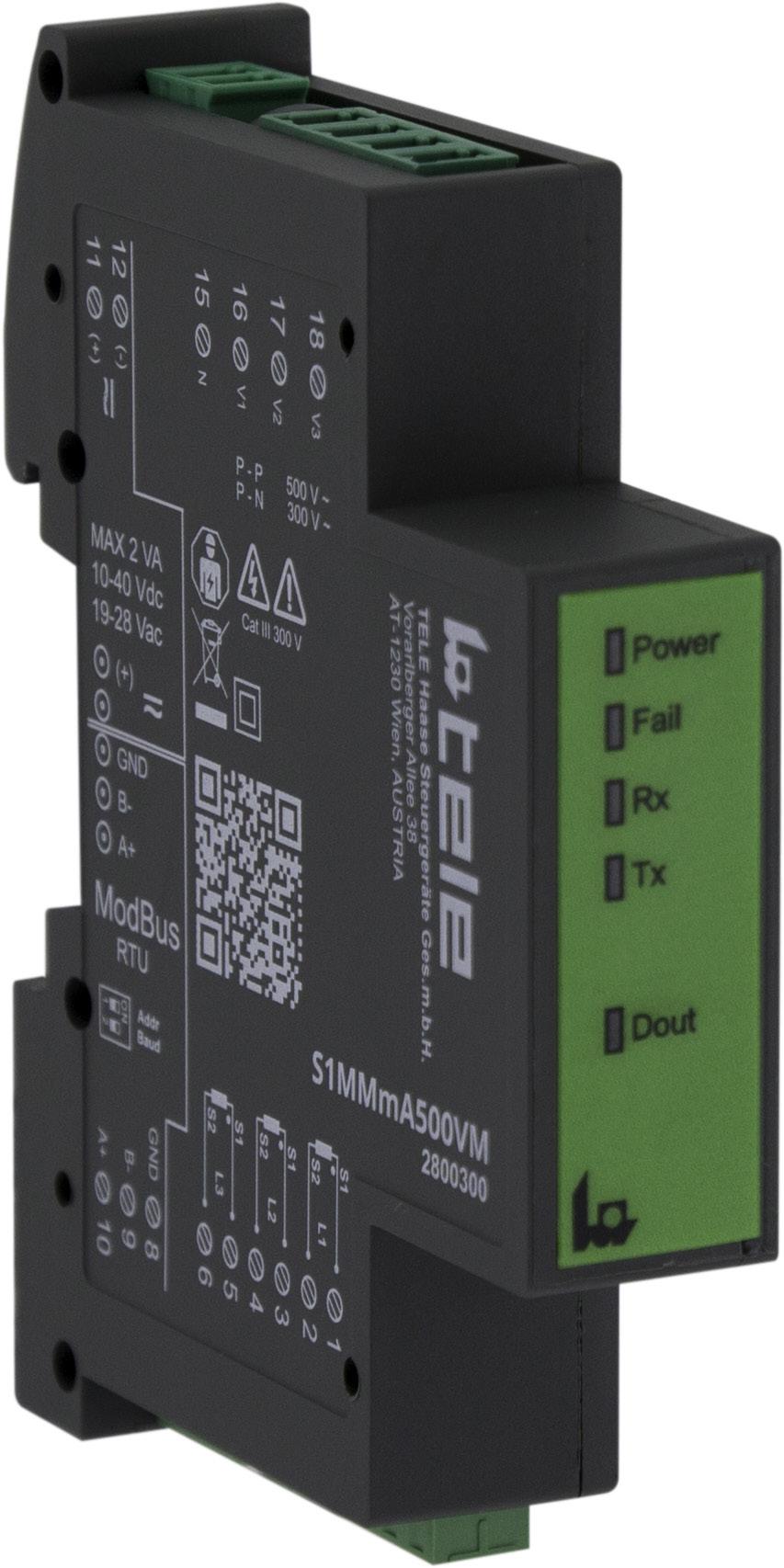3-phase energy meter with universal current input Equivalent to class 0,5S (KWh) of E6053- Equivalent to class 0,5S (KVARh) of E6053-4 Accuracy ±0,5% RDG Universal input for current measurement