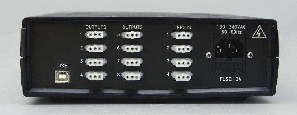 CHAPTER 5 DIG-703A CONNECTIONS The DIG-703A USB Interface System consists of four input connectors and eight output connectors. Total combined output is capable of switching up to 1.