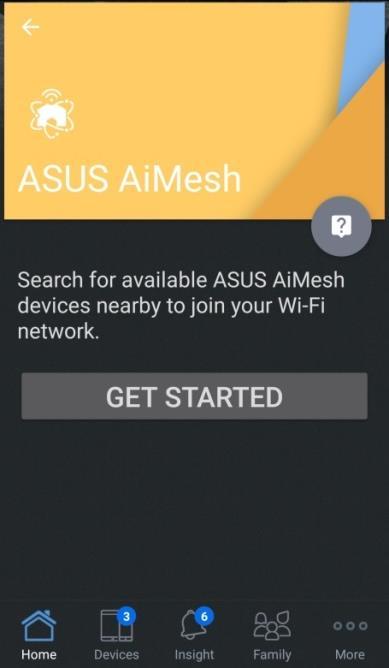 Search the network name (SSID) of your AiMesh router,