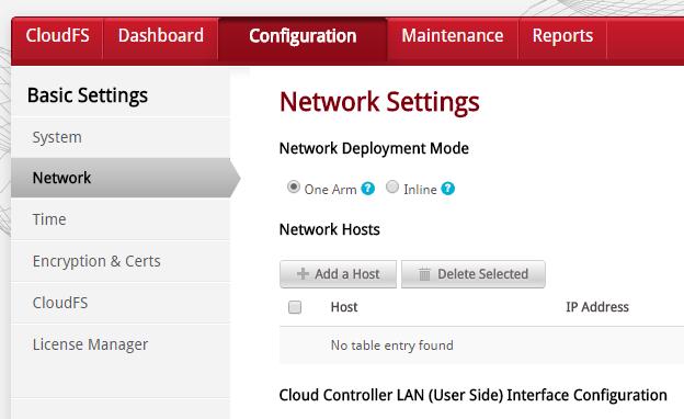 Select Network from the left-hand navigation pane as shown below; The first element shown is Network Deployment Mode.