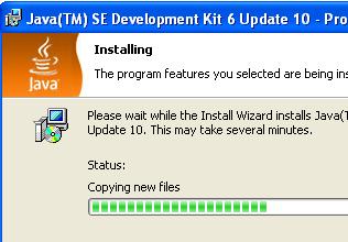 The installation will begin installing files. 5.