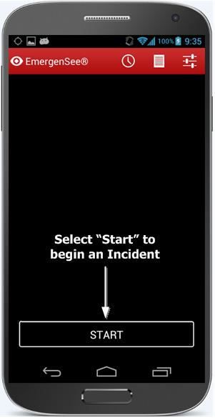 Auto Start Incident: ON will start an incident as soon as the app opens.