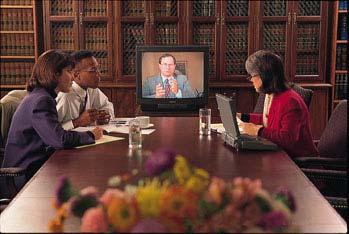 Teleconferencing Brings people and ideas together Videoconferencing uses video cameras, screens,