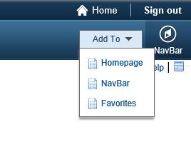 a tile on your Homepage or add to your NavBar/Favorites.
