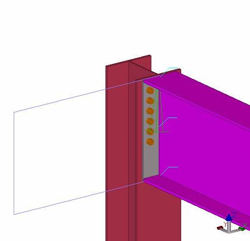 2. Create connections at all the beam to column flange framing conditions.