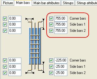We will now change the component settings to be used on the columns between gridlines 1 and 4.