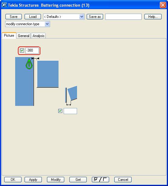 2. Change the distance to 380 as shown on the dialog below. Extend beams 3.