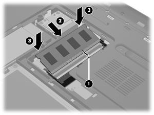 9. Replace the memory module compartment cover: a.