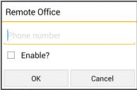 Remote office To amend tap 'Remote office' from the settings menu and select whether you'd like to enable/disable and