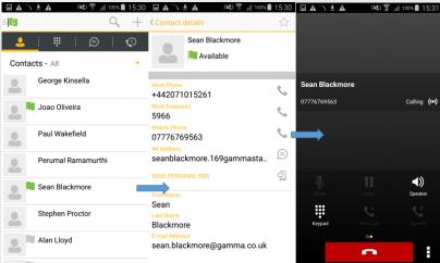 Online Only contacts signed in to their clients will be shown. Android Contacts Displays contacts from the handset.